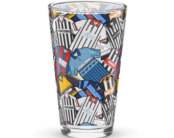 Grimsby Inspired Retro Shirts Themed Shaker Pint Glass