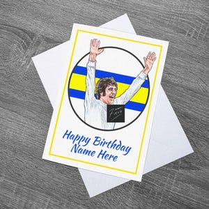 Norman Hunter Leeds Style inspiriert Geburtstag / andere kundenspezifische Karte - mit Umschlag