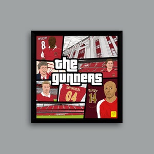 The Gunners Handmade Illustrated Poster Print