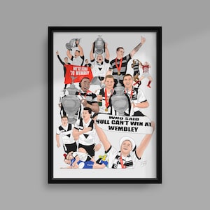 Hull FC 2016 & 2017 Handmade Illustrated Rugby Poster Print A4