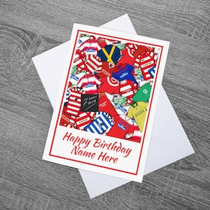 Doncaster Inspired Retro Style Shirts Card Birthday or Other Custom - With Envelope