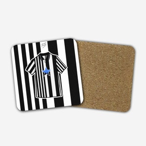 Geordie 1990-93 Home Shirt Memorabilia Hand Sublimated Coaster