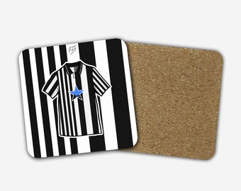 Geordie 1990-93 Home Shirt Memorabilia Hand Sublimated Coaster