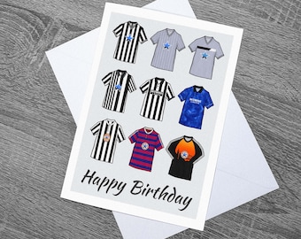 Newcastle Retro Shirts Birthday, Fathers Day, Mothers Day Card With Envelope