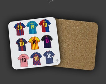 Lionel Messi Shirts Memorabilia Hand Sublimated Football Coaster