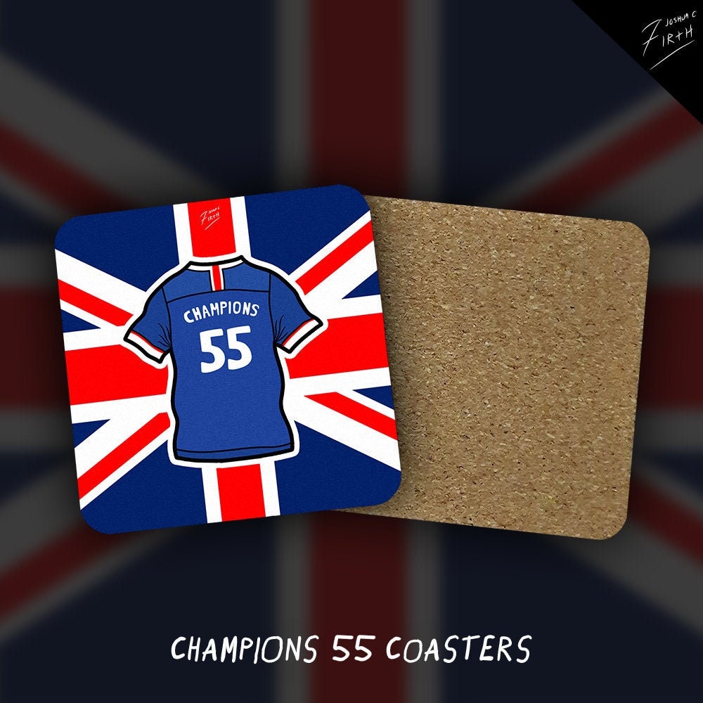 Champions 55 Rangers Memorabilia Hand Sublimated Football | Etsy UK