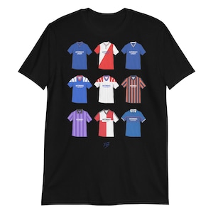 Rangers Retro Shirts Illustriert Fußball T-Shirt