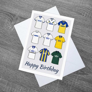 Leeds Retro Shirts Verjaardag, Vaderdag, Moederdag Voetbalkaart met envelop