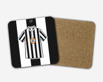 Posavasos de fútbol sublimados a mano con recuerdos de la camiseta local de Geordie 1995-97