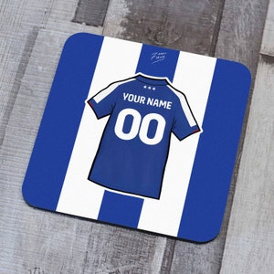 Personalisiertes Ipswich Shirt 2023/24 Memorabilia Hand Sublimierter Fußball Untersetzer