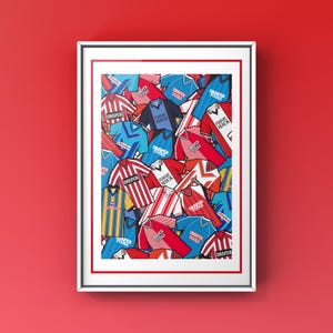 レトロなセインツ風ジャージをテーマにしたポスタープリント
