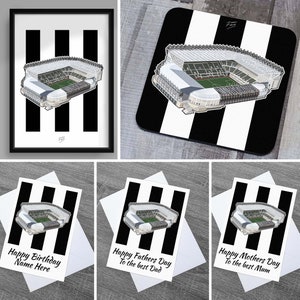 Home of Geordies A5, A4, A3 Print / Coaster / Greetings Cards Football Themed