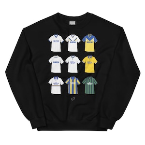 Leeds Retro Shirts Illustrated Football Unisex Sweatshirt