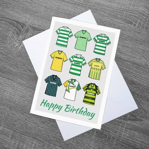 Chemises rétro style Celtes anniversaire, fête des pères, carte de fête des mères avec enveloppe