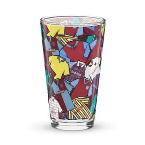 Burnley inspirierte Retro Shirts Shaker Pint Glas unter dem Motto