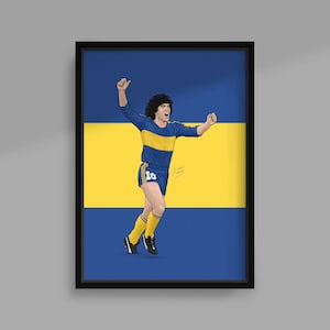 Diego Memorabilia Hand Sublimated Football Poster Print