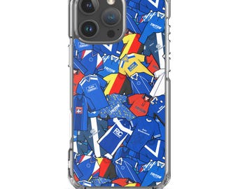 Funda transparente para iPhone® con temática de camisetas retro inspiradas en Birmingham