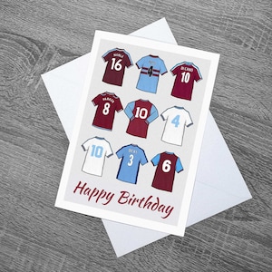 WH Legends Shirts Anniversaire, fête des pères, carte de fête des mères avec enveloppe