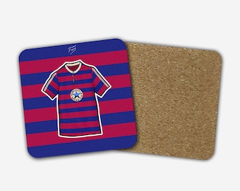 Posavasos de fútbol sublimados a mano con recuerdos de la camiseta visitante de Geordie 1995/96