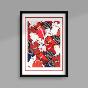 Dons Inspired Jerseys Themed Inspired Illustrated Poster Print