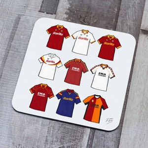 Rome Retro Shirts Memorabilia Hand Sublimated Coaster