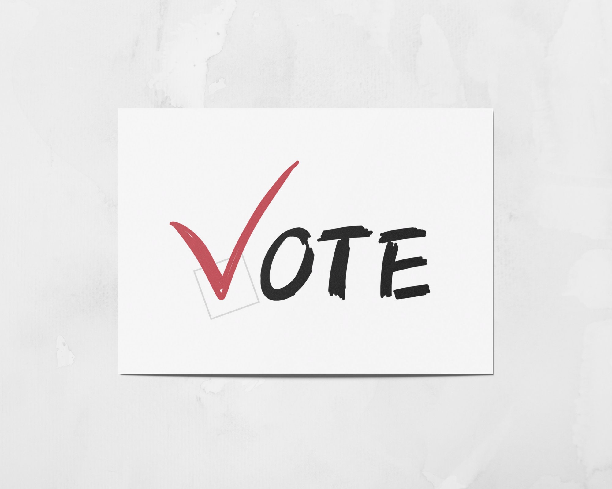 Vote Postcard Printable Postcards For Voters Postcard Etsy España