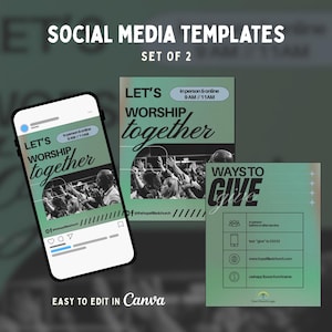 Church Social Media Posts, Canva Templates, Instagram Bundle, Faith Religious Marketing, Christian Aesthetic, Christian Social Media