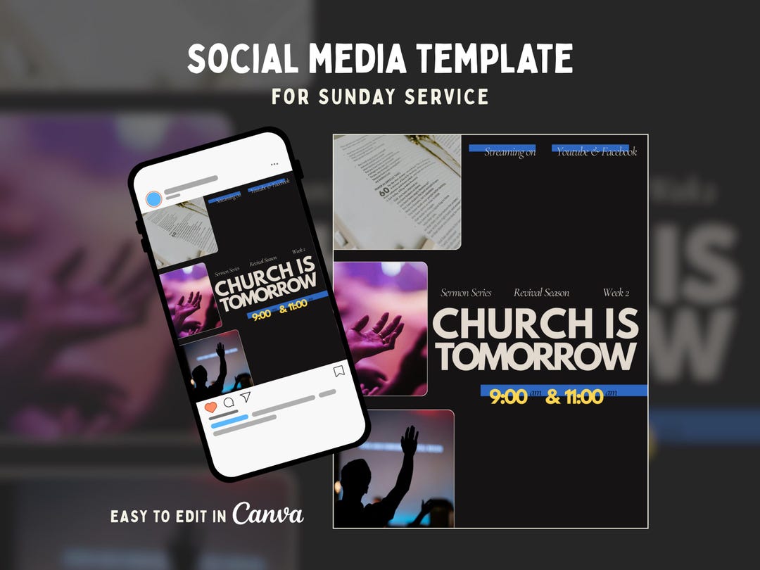 Church Marketing, Christian Templates, Canva Templates, Instagram ...
