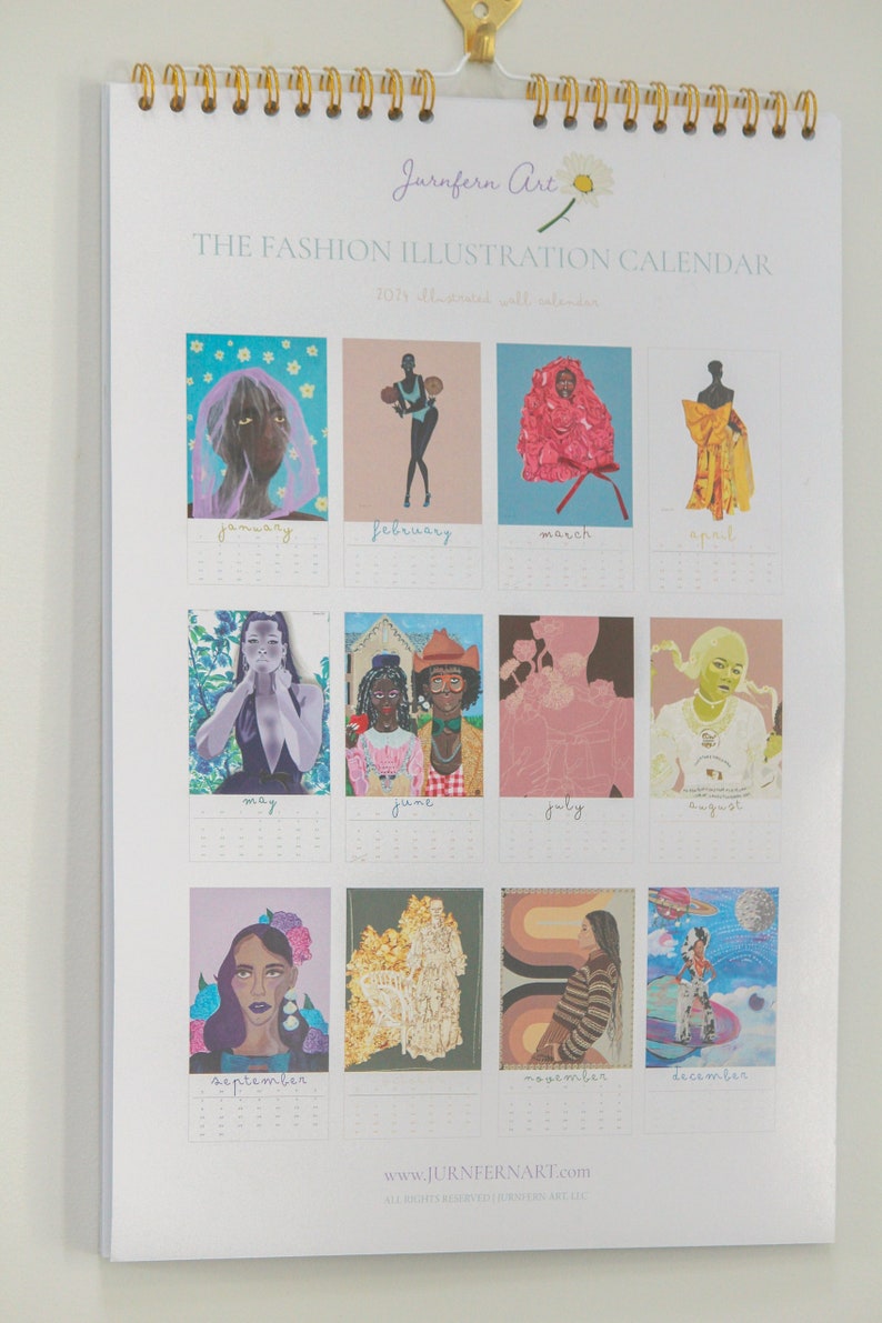 2024 Illustrated Calendar Specialty Calendar Highend Etsy UK