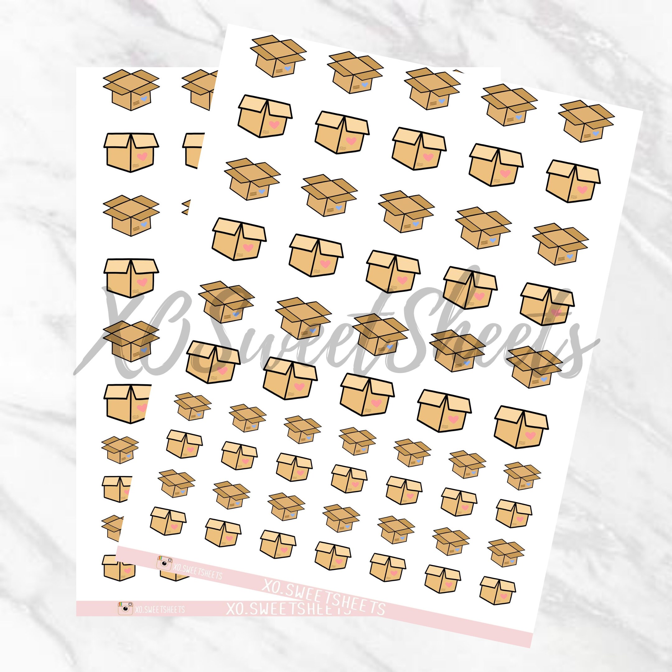 Printable Box Planner Stickers: Hand-drawn Icons (digital Download) - Etsy