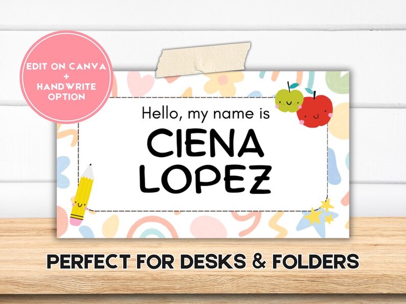 Rainbow Classroom Name Tags | Editable, Printable Desk Labels (PDF ...