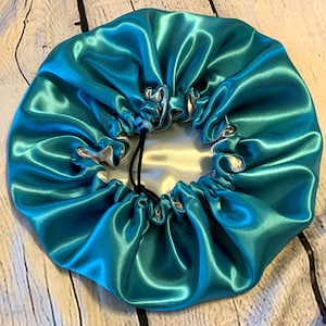 Reversible Satin Sleep Bonnet: Adjustable Adult Hair Cap
