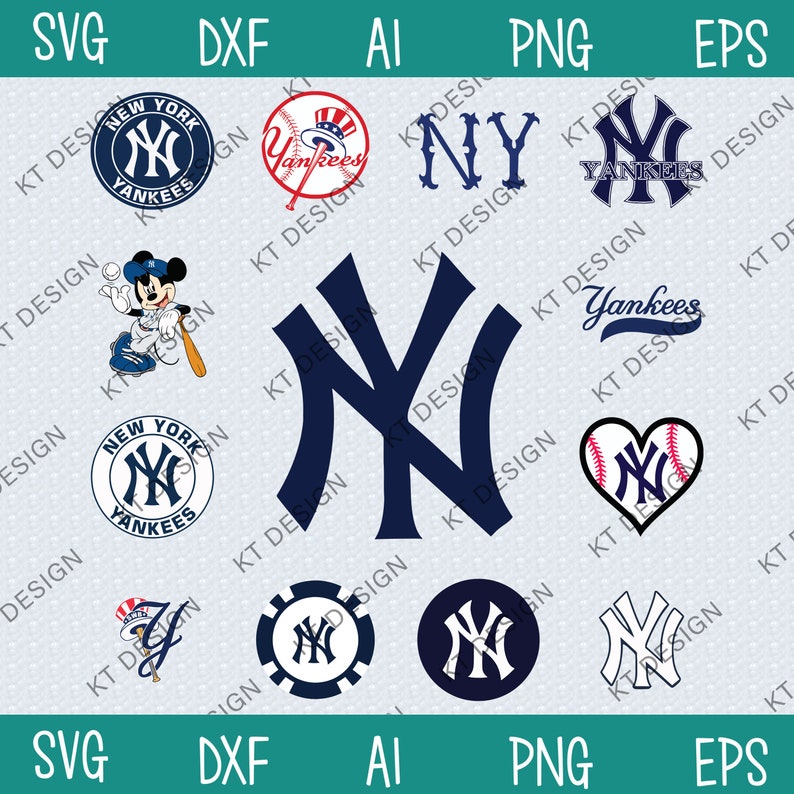 New York Yankees Logo MLB Football SVG cut file for cricut | Etsy