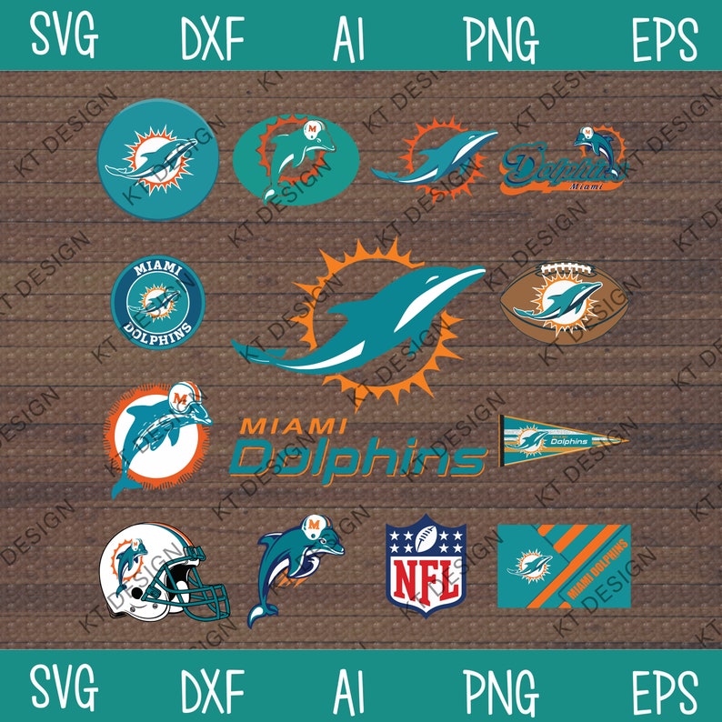 Miami Dolphins Logo NFL Football SVG cut file for cricut files | Etsy