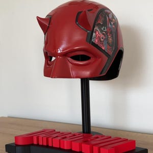 Daredevil Custom Display Cowl – Finished with Comic Strip Art