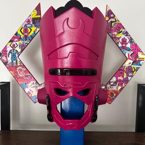 Galactus Custom Display Helmet – Finished with Comic Strip Art