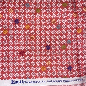 1,5 Yards Pink Mod Floral Joann Little Lisette 2012 Stoff Bild 2