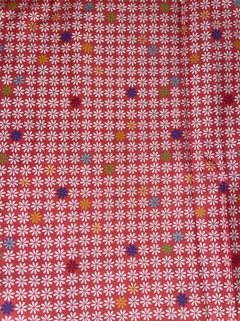 1,5 Yards Pink Mod Floral Joann Little Lisette 2012 Stoff Bild 1