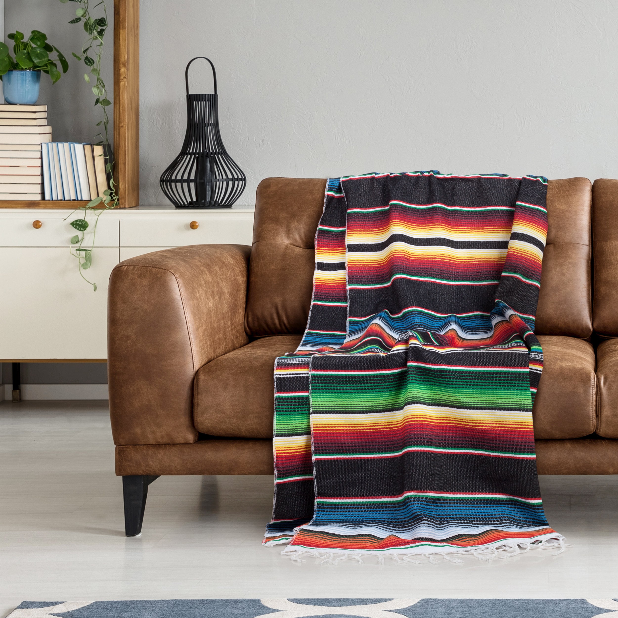 新品OurWarm 84 X 59 Inch Mexican Tablecloth Serape Blanket, Upgraded Mexican  Blankets with Pom Pom Trim for Mexican Party Wedding Cinco De  テーブルセッティング、リネン