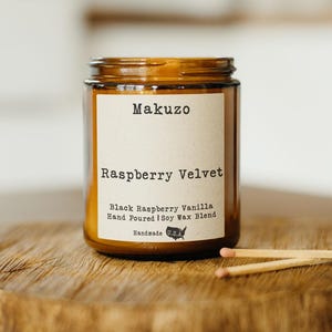 Black Raspberry Vanilla Wood Wick Candle, Vanilla scentedCandle, Raspberry Scented Candle,