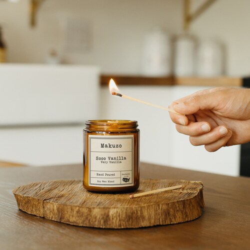 Honeysuckle Wood Wick Candle Crackling Candle Scented Etsy