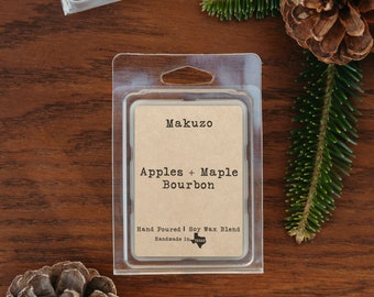 Apples and Maple Bourbon Wax Melt | Wax Melts for Wax Warmer | Strong Scented Wax Melts | Wax Melt Snap Bars | Autumn Scents |