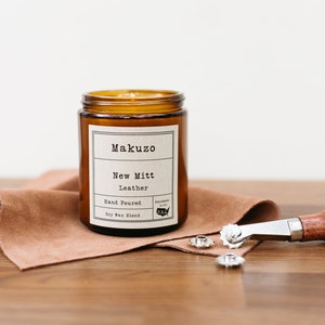 Leather Scent Wood Wick Candle | Soy Candle | Crackling Candle | Scented Candle for Men |  | Man Candle | Strong scented Candle