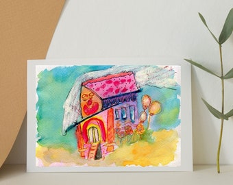 Housewarming greeting card with a difference - House of fun