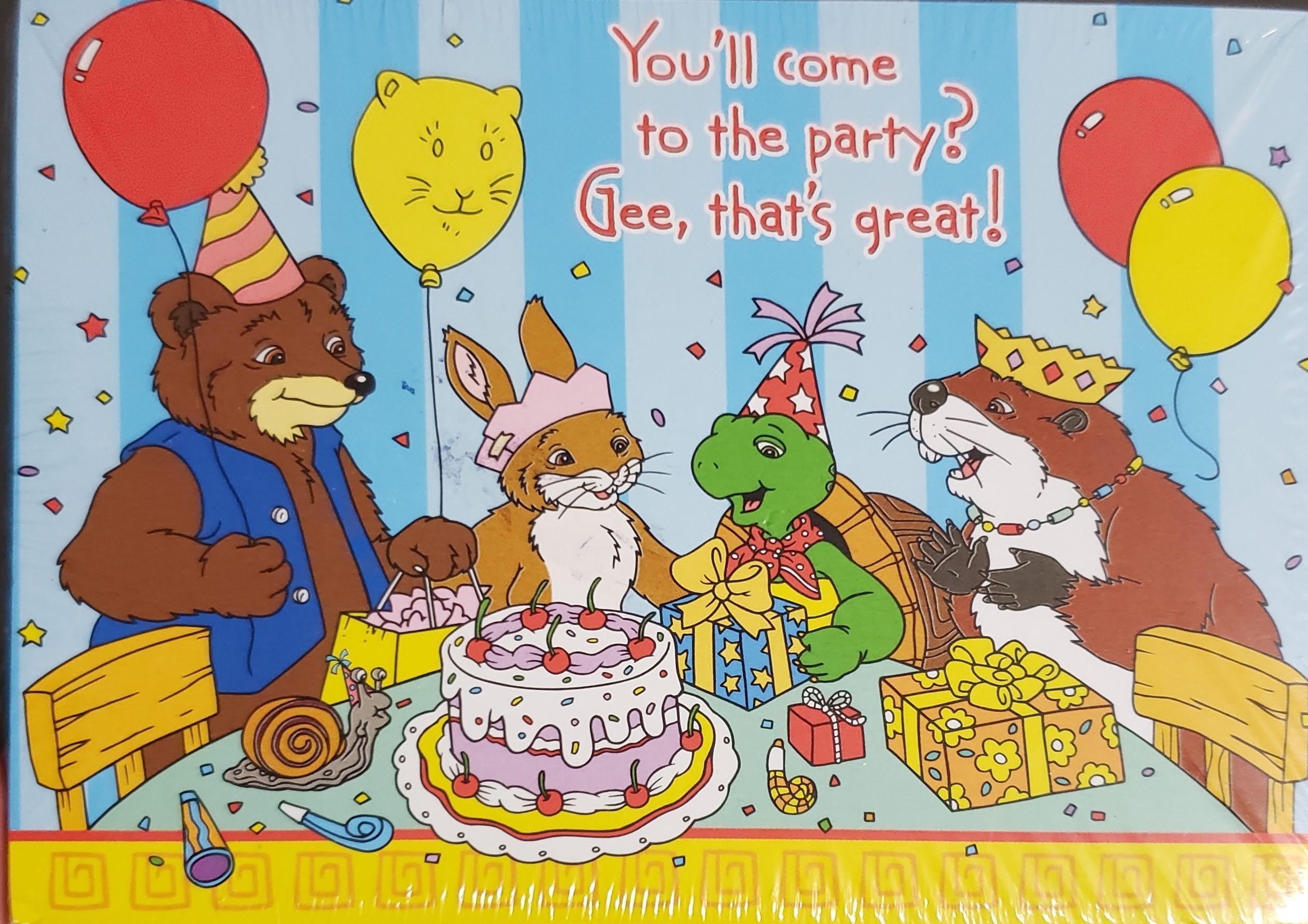 Nick Jr. Franklin the Turtle Birthday Invitations, Pack of 8, NIB ...