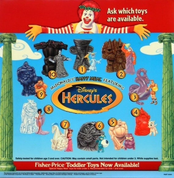 Vintage Hercules Mcdonald's / 1990s Disney Toys Meg, Pegasus, Phil, the  Titans, Pain, Zeus, Cyclops - Etsy Sweden