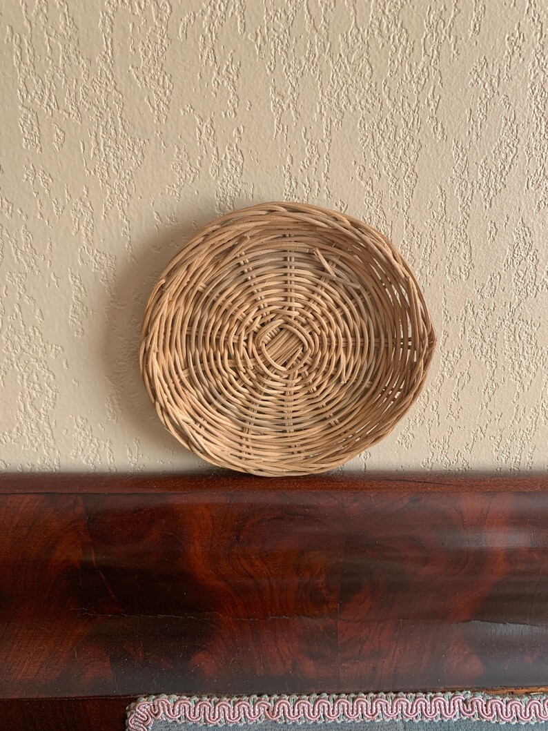 Sold Separately Mini 5 Wicker Straw Plate Holders Wall Etsy