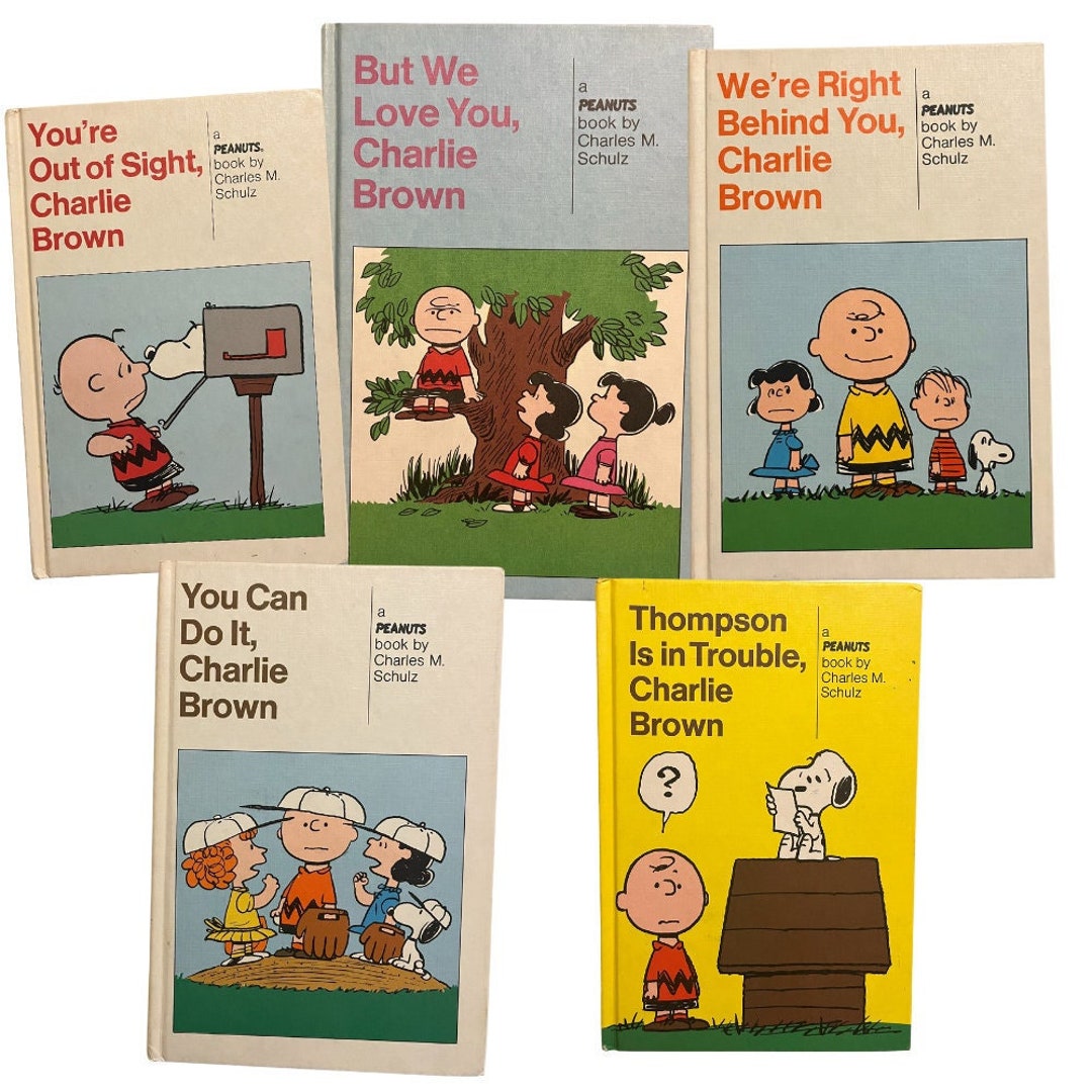 Vintage Peanuts, Charlie Brown Books Lot of 5 From 19591973 Etsy
