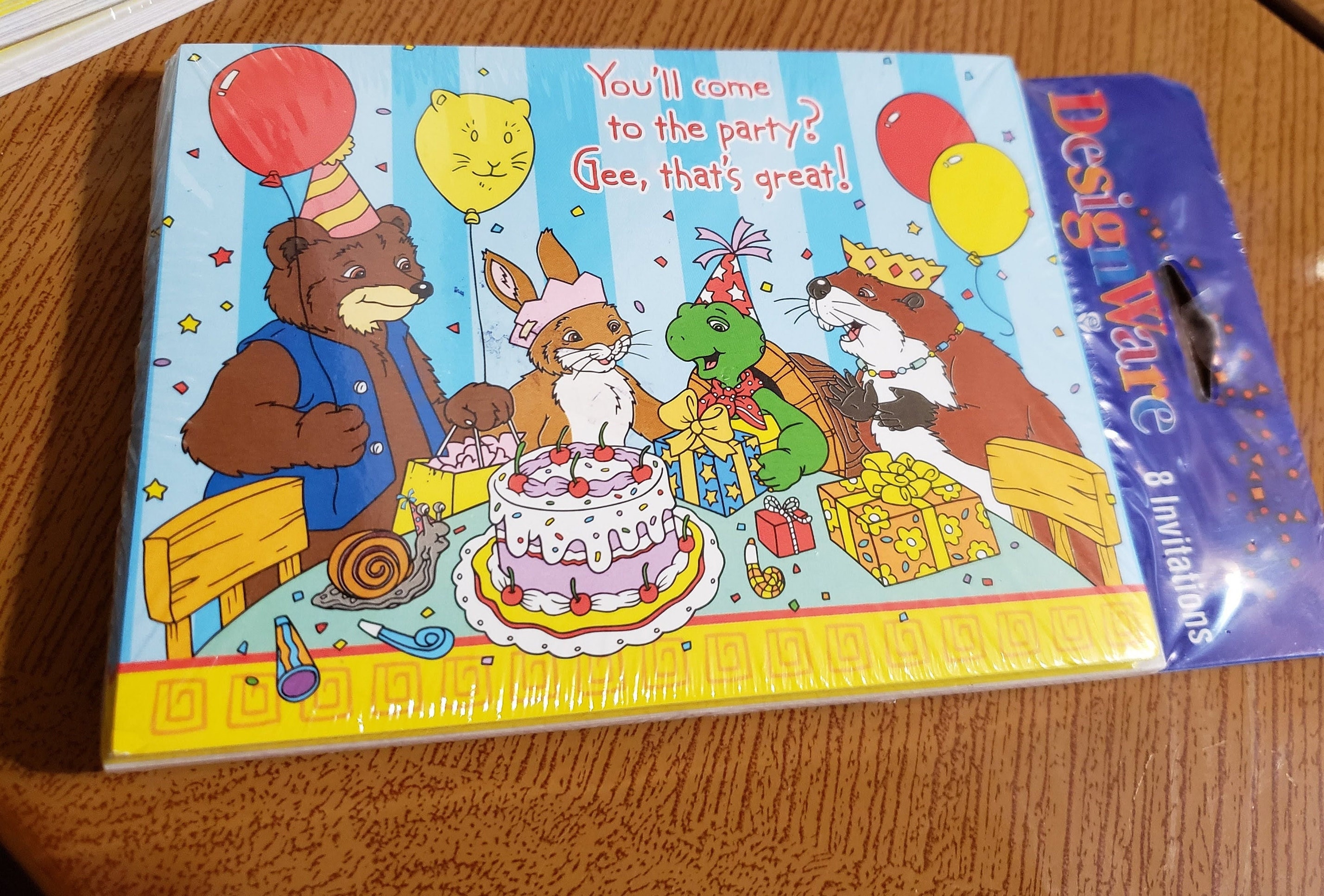 Nick Jr. Franklin the Turtle Birthday Invitations, Pack of 8, NIB ...