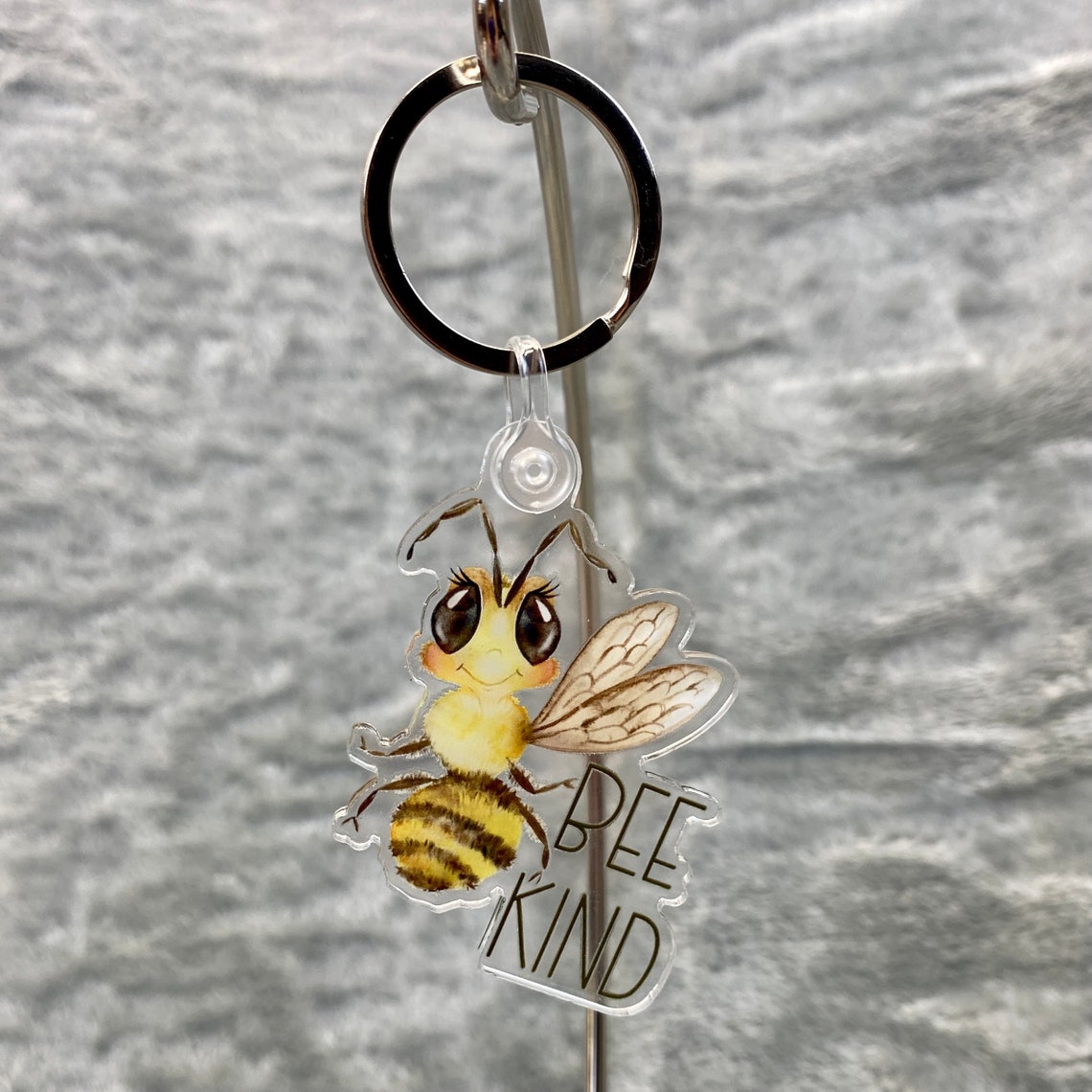 Bee kind cute keychain honey bee gifts for Mom gardener Etsy